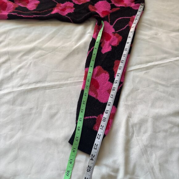 CABI Sweater Rococo Black/Pink Floral Print V-neck Pullover S - Picture 6 of 8
